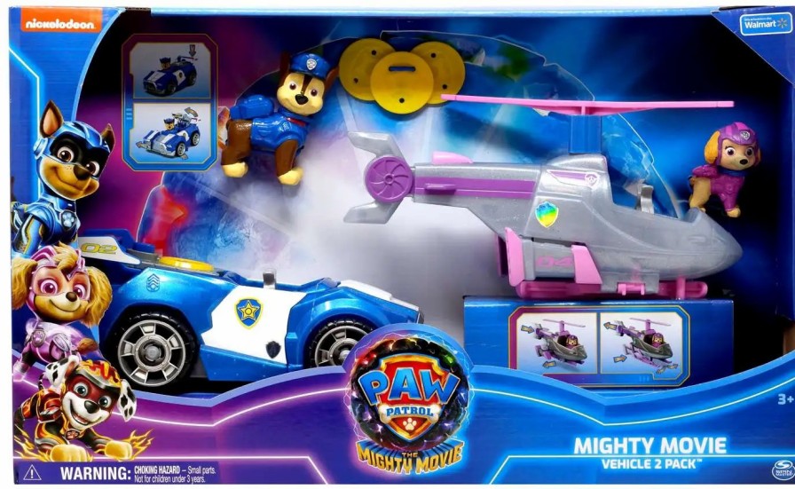 All Brands Spin Master | Paw Patrol The Mighty Movie Skye & Chase Exclusive Vehicle 2-Pack