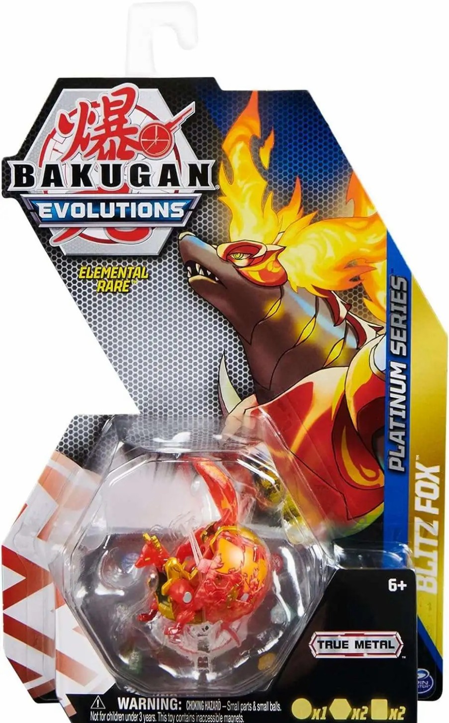 All Brands Spin Master | Bakugan Evolutions Platinum Series Blitz Fox Single Figure & Trading Card [Elemental Rare]