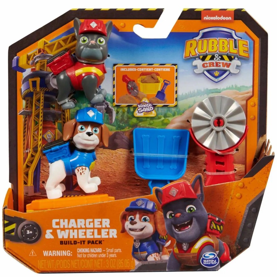 All Brands Spin Master | Paw Patrol Rubble & Crew Charger & Wheeler Build-It Pack