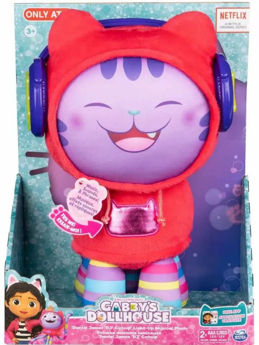 All Brands Spin Master | Gabby'S Dollhouse Daniel James 'Dj' Catnip Light-Up Musical Plush Exclusive 10-Inch