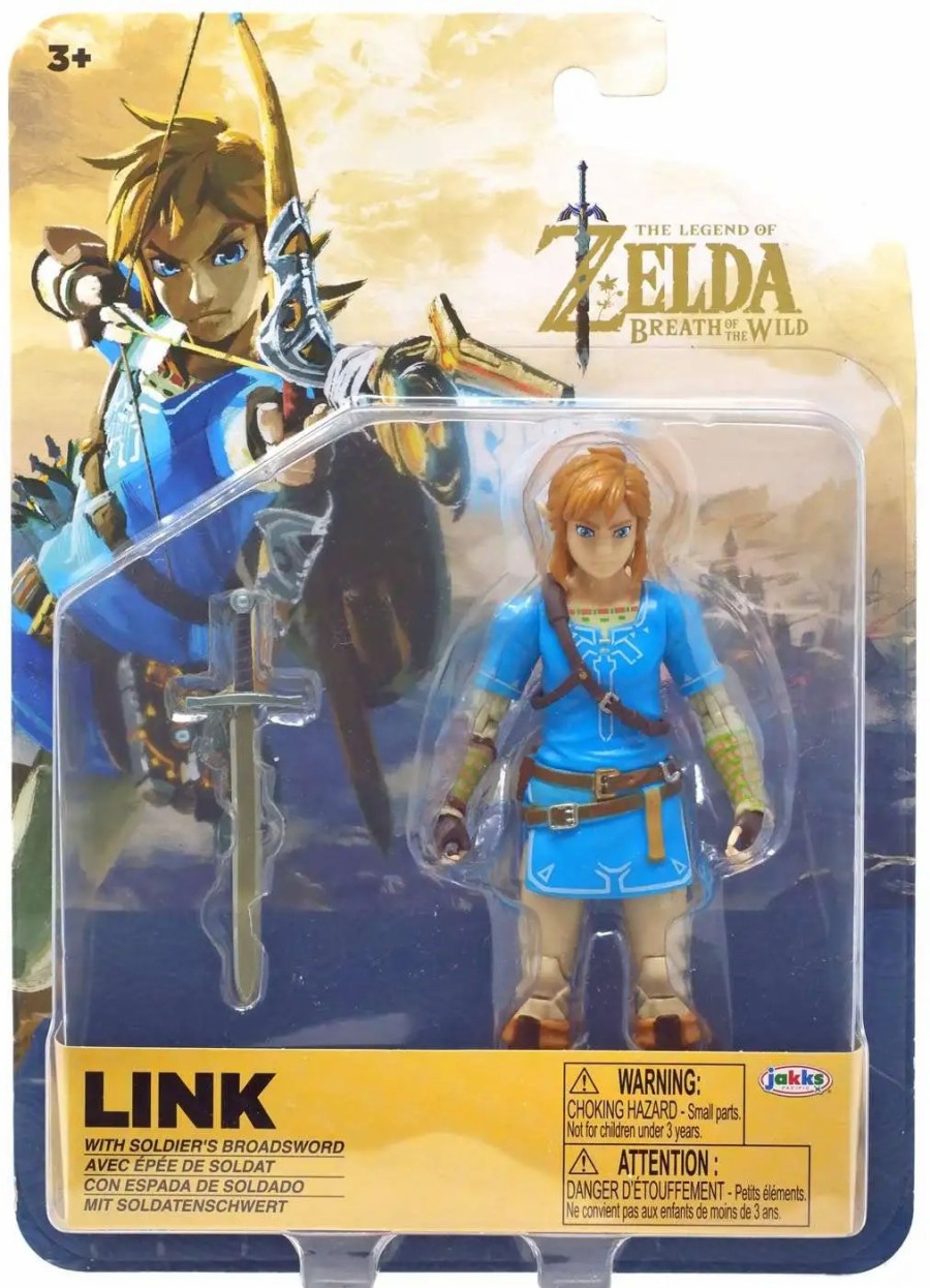 All Brands Jakks Pacific | The Legend Of Zelda Breath Of The Wild Link Action Figure [With Soldier'S Broadsword]