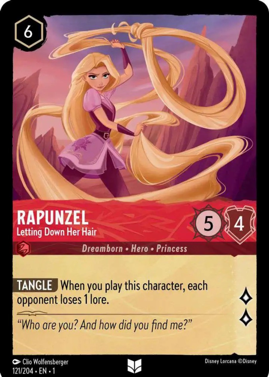 All Brands Ravensburger | Disney Lorcana Trading Card Game The First Chapter Uncommon Rapunzel - Letting Down Her Hair #121