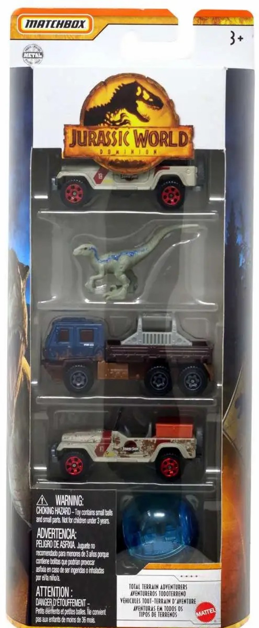 All Brands Mattel | Jurassic World Matchbox Total Terrain Adventures Die Cast Car 5-Pack