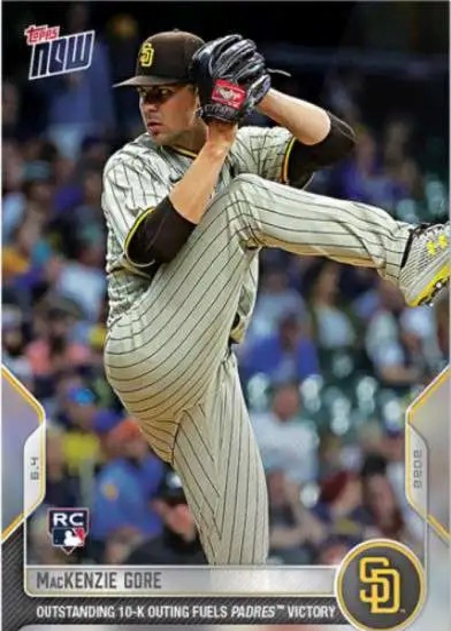 All Brands Topps | Mlb Topps Now 2022 Mackenzie Gore #298 [Rookie Card, Outstanding 10-K Outing Fuels Padres Victory]