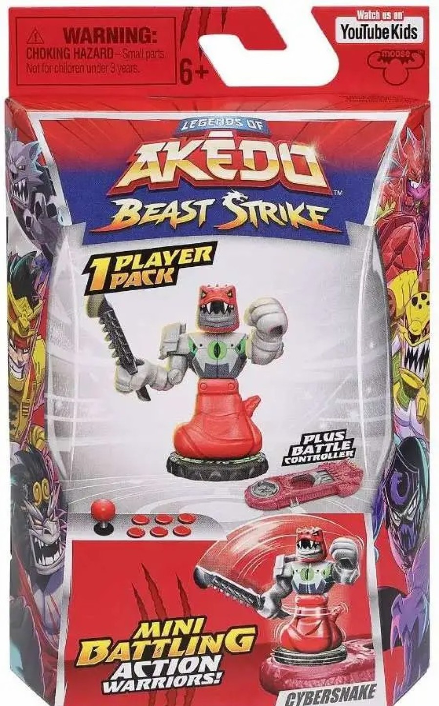 All Brands Moose Toys | Legends Of Akedo Beast Strike Cybersnake Mini Battling Action Figure