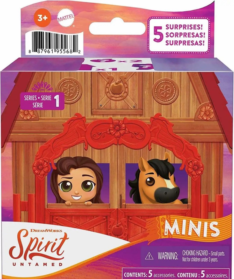 All Brands Mattel | Spirit Untamed Minis Precious Ponies Series 1 Mystery Pack [2 Random Figures (Horse & Friend) & 3 Accessories (5 Surprises)]