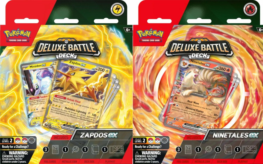 All Brands Pokemon USA | Pokemon Trading Card Game Zapdos Ex Vs. Ninetales Ex Set Of Both Deluxe Battle Decks [60 Cards & More In Each] (Pre-Order Ships March)