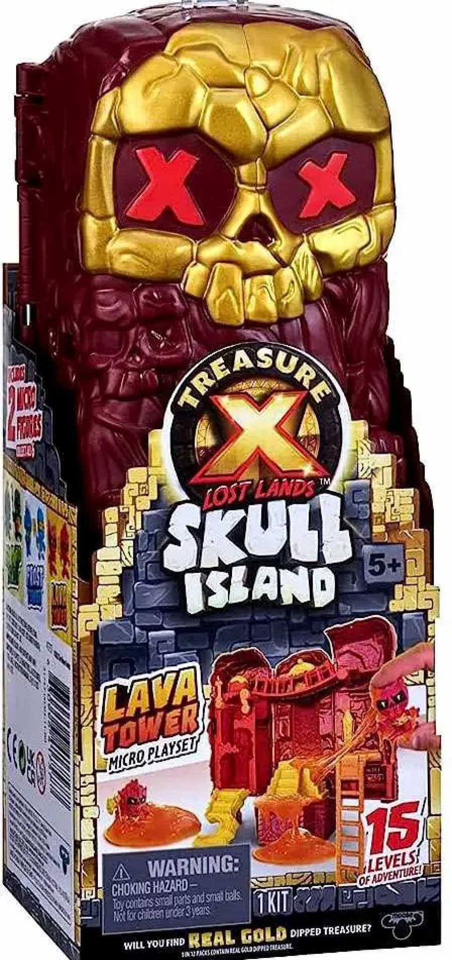 All Brands Moose Toys | Treasure X Lost Lands Skull Island Lava Tower Micro Playset [With Clifford & Magma Scar Micro Figures]