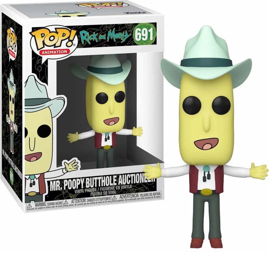 All Brands Funko | Funko Rick & Morty Pop! Animation Mr. Poopy Butthole Auctioneer Vinyl Figure #691