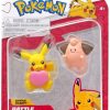 All Brands Jazwares | Pokemon Battle Figure Pikachu & Cleffa 3-Inch Mini Figure 2-Pack [Valentine'S Day]