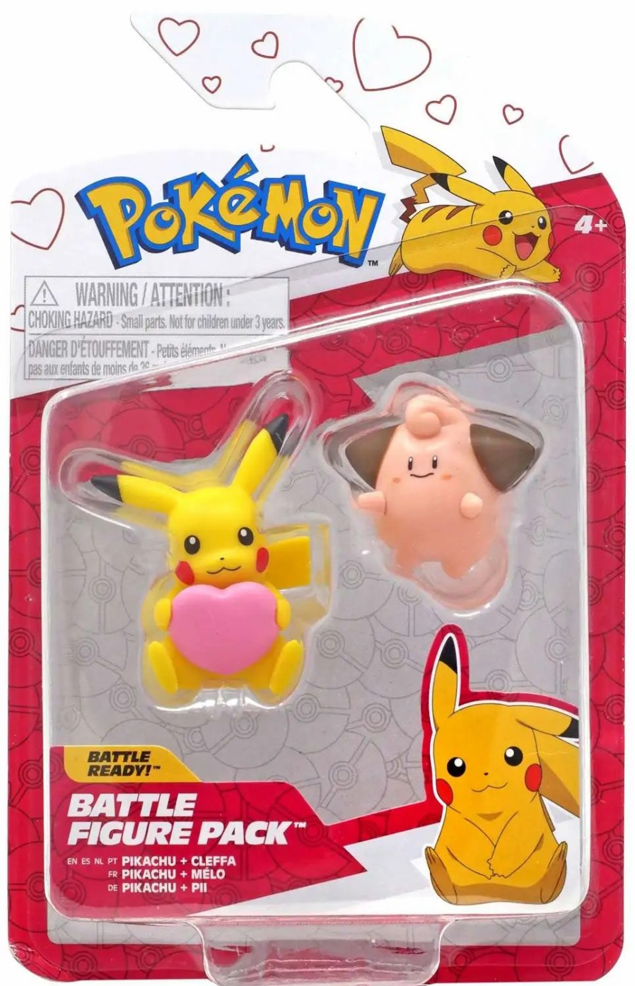 All Brands Jazwares | Pokemon Battle Figure Pikachu & Cleffa 3-Inch Mini Figure 2-Pack [Valentine'S Day]