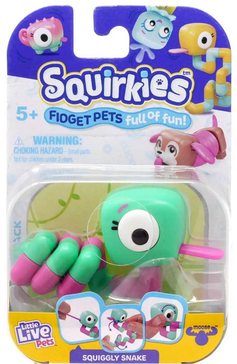 All Brands Moose Toys | Little Live Pets Squirkies Squiggly Snake Figure [Green]