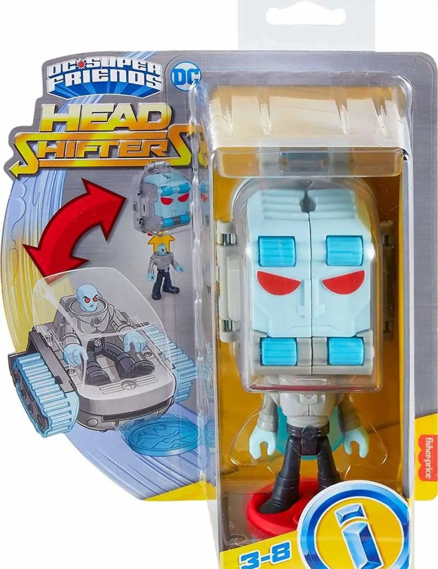 All Brands Fisher Price | Fisher Price Dc Super Friends Imaginext Head Shifters Mr. Freeze & Snow Tank Figure Set