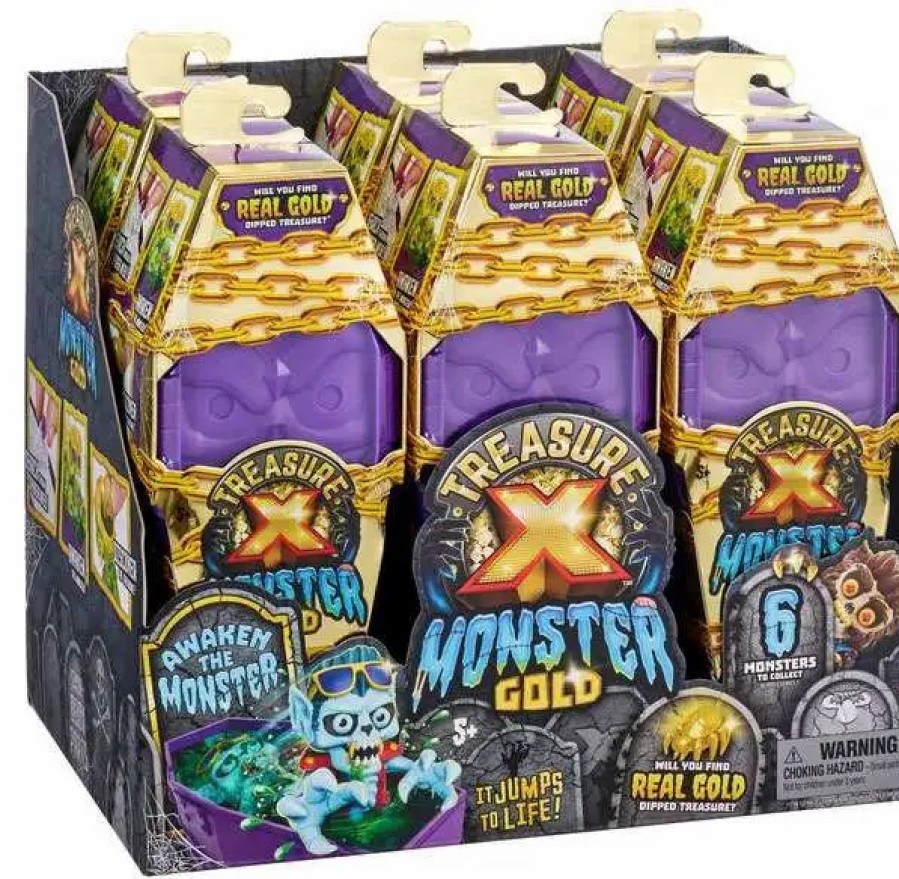 All Brands Moose Toys | Treasure X Monster Gold Monster (Coffin) Mystery Box [12 Packs]