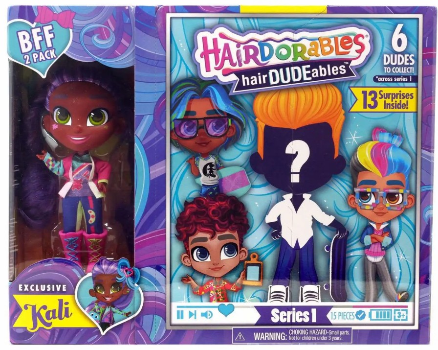 All Brands Just Play | Hairdorables Hairdudeables Series 1 Kali Bff 2-Pack [Damaged Package]