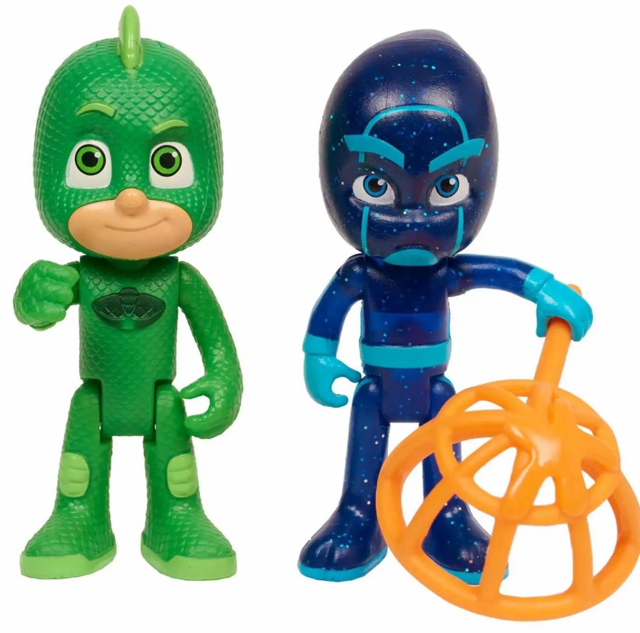 All Brands Just Play | Disney Junior Pj Masks Gekko & Night Ninja Action Figure 2-Pack [Light-Up]