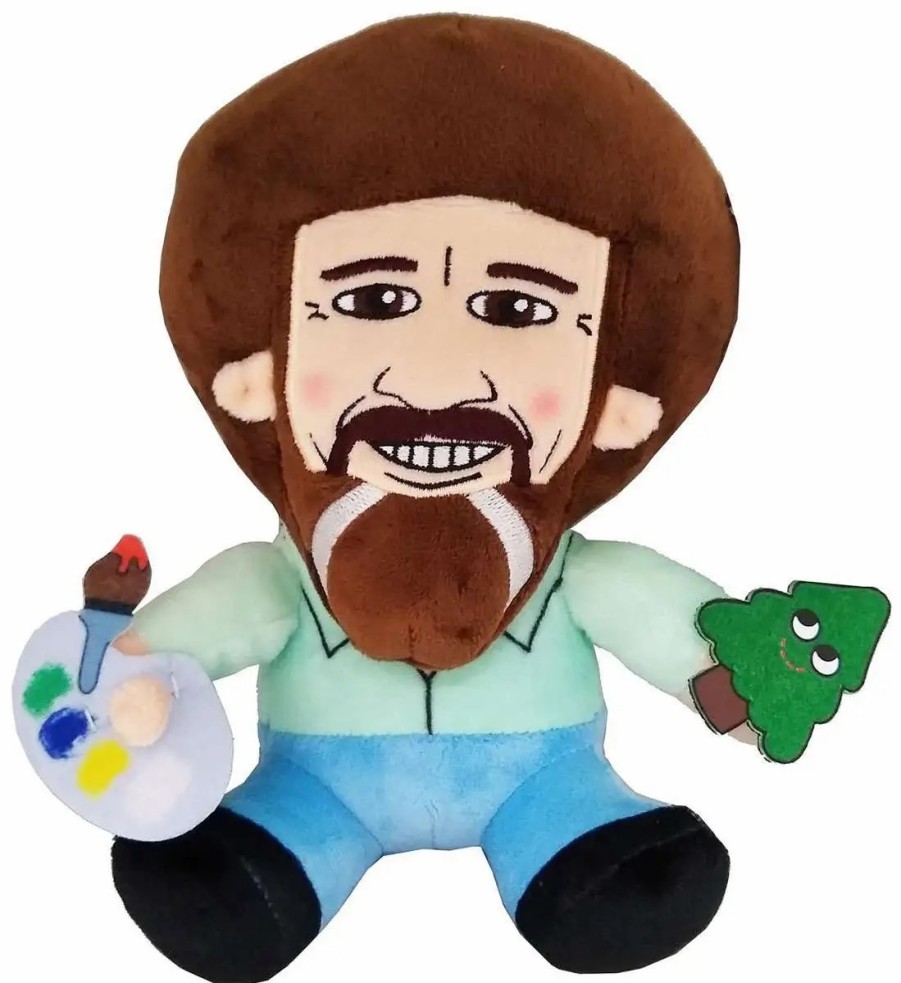 All Brands Kidrobot (NECA) | Phunny Bob Ross 8-Inch Plush [Sitting]