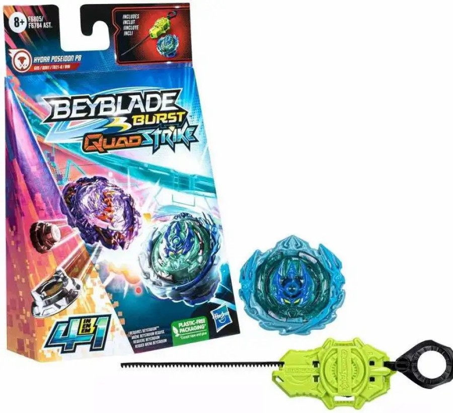 All Brands Hasbro Toys | Beyblade Burst Quadstrike Hydra Poseidon P8 Starter Pack