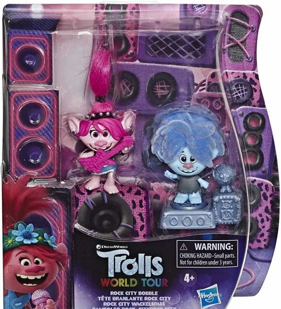 All Brands Hasbro Toys | Trolls World Tour Rock City Bobble 2-Inch Figure 2-Pack