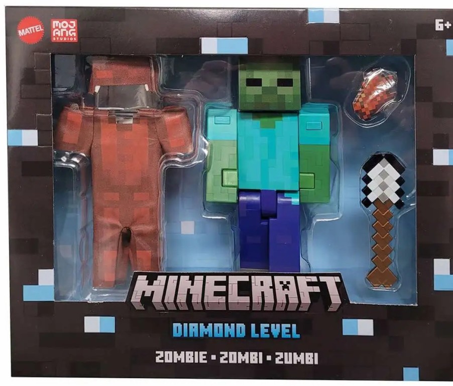 All Brands Mattel | Minecraft Diamond Level Zombie Action Figure