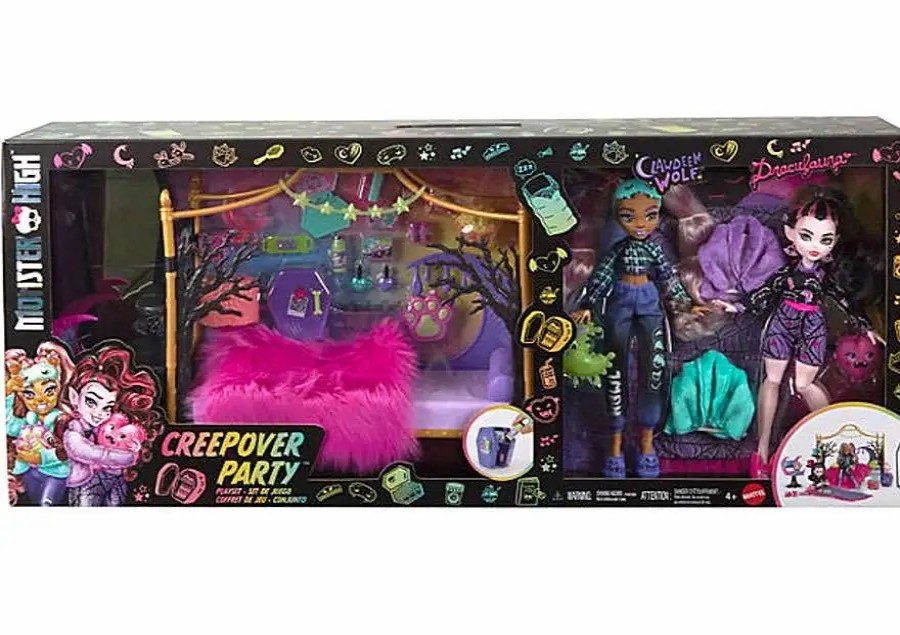 All Brands Mattel Toys | Monster High Creepover Party Doll Playset [With Clawdeen Wolf & Draculaura]