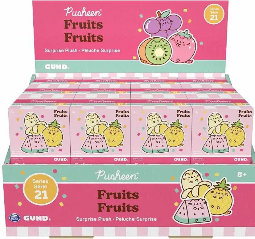 All Brands Gund | Pusheen Series 21 Fruits Mini Plush Mystery Box [24 Packs] (Pre-Order Ships February)