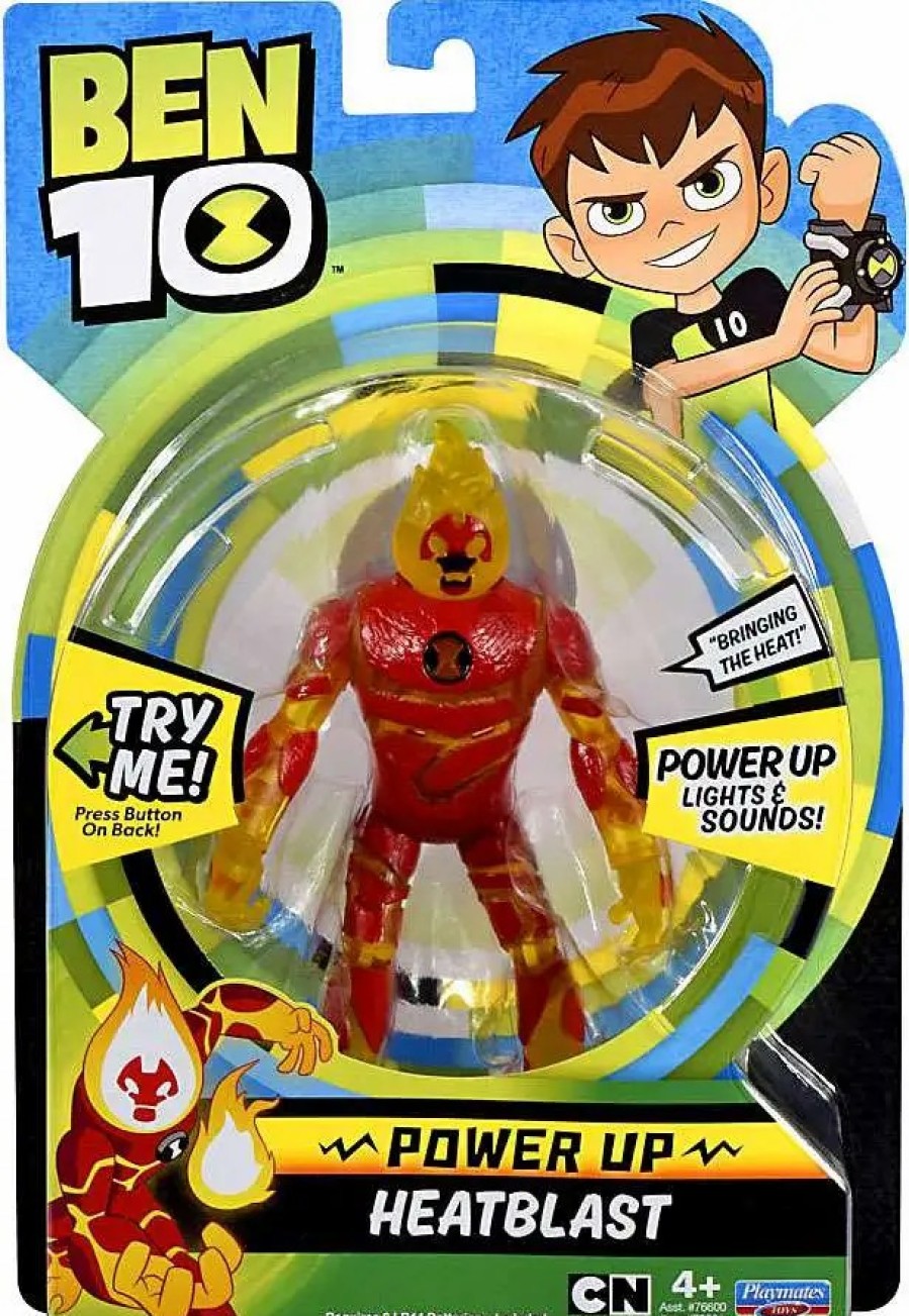 All Brands Playmates | Ben 10 Power Up Heatblast Deluxe Action Figure [Lights & Sounds]