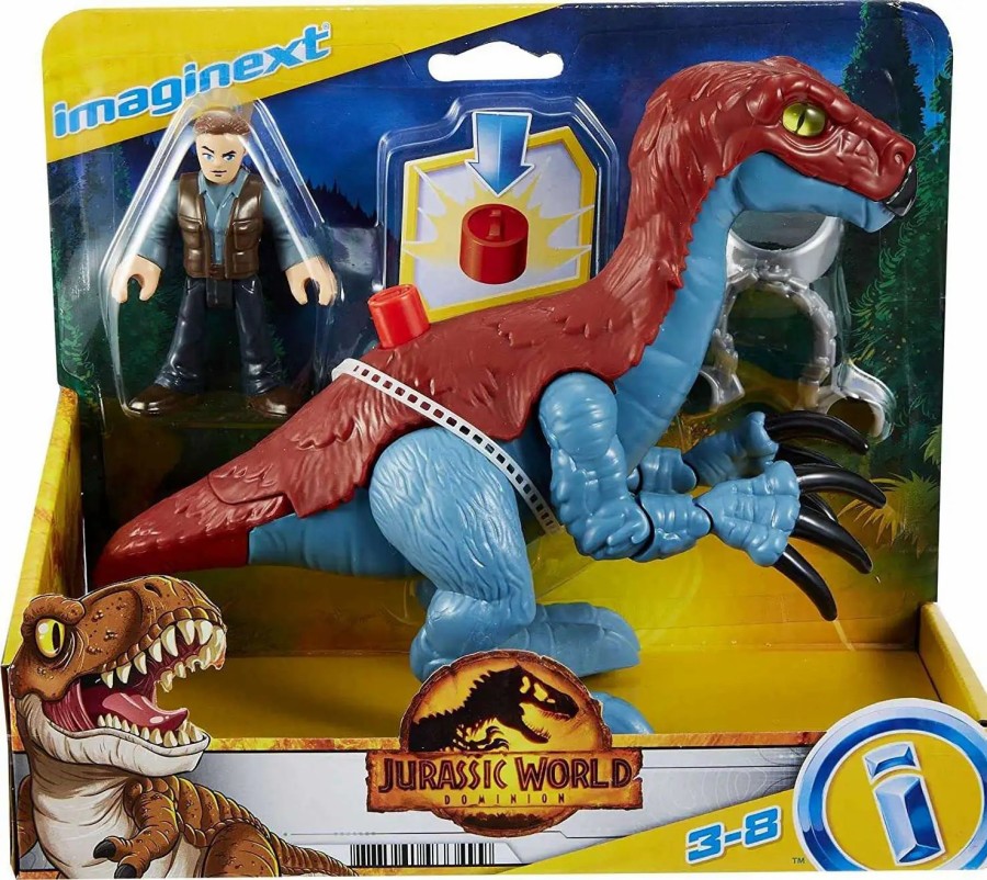 All Brands Fisher Price | Fisher Price Jurassic World Imaginext Dominion Therizinosaurus & Owen Figure Set