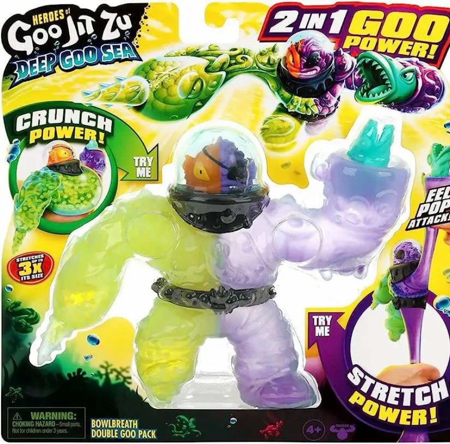 All Brands Moose Toys | Heroes Of Goo Jit Zu Deep Goo Sea Bowlbreath Action Figure [Double Goo Pack, 2 In 1 Goo Power & Claw Pop Attack Weapon]