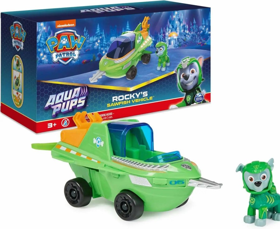 All Brands Spin Master | Paw Patrol The Mighty Movie Rocky'S Sawfish Vehicle