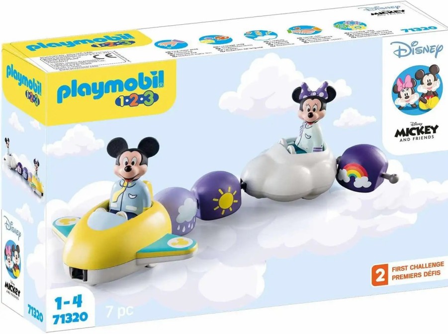 All Brands Playmobil | Playmobil Disney Mickey & Friends 1.2.3 Mickey'S & Minnie'S Cloud Ride #71320