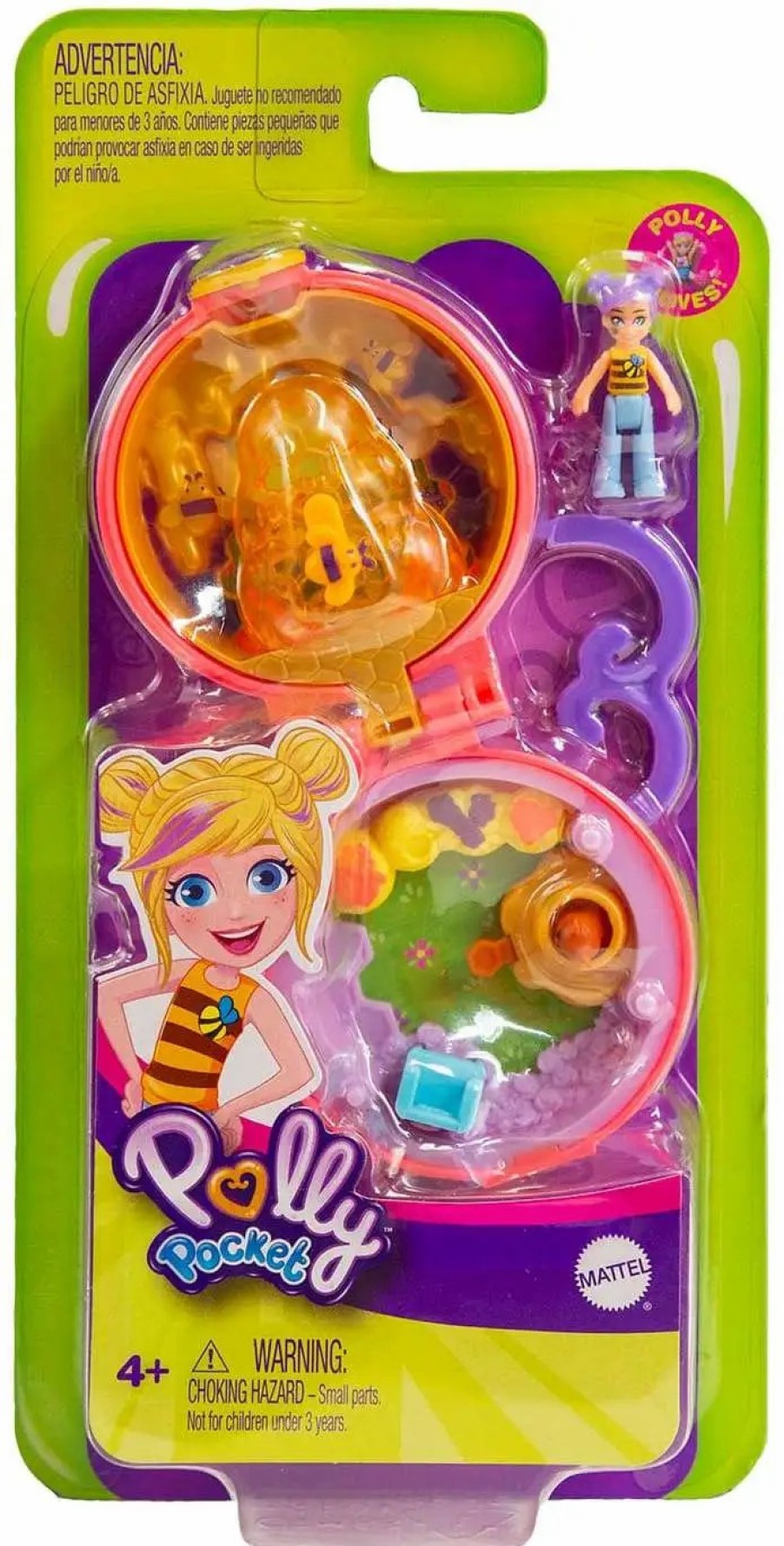 All Brands Mattel Toys | Polly Pocket Polly Moves Beekeeping Micro Playset