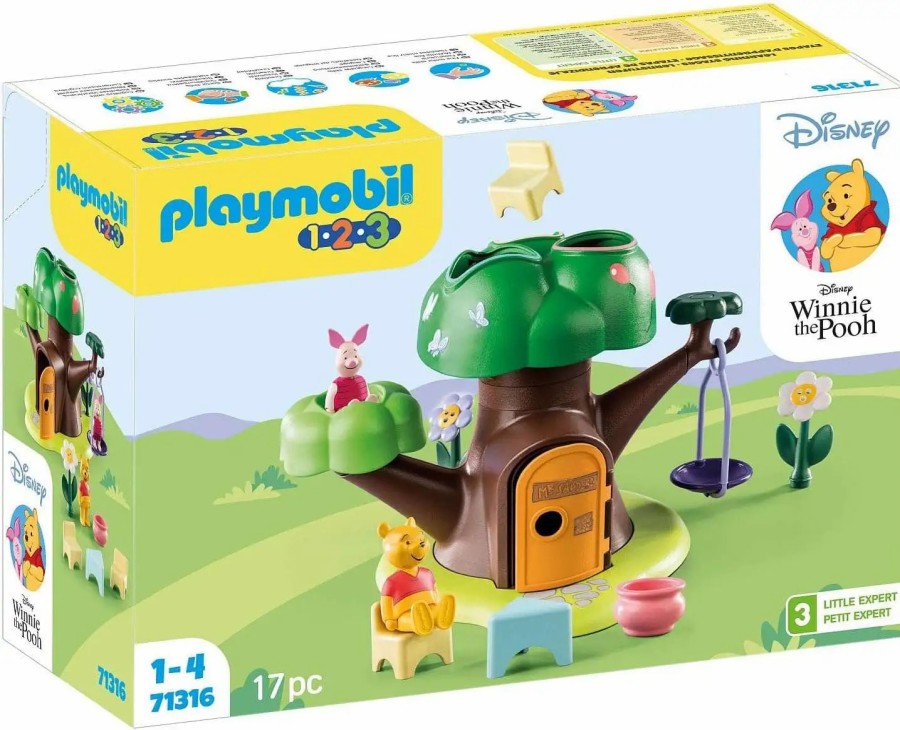 All Brands Playmobil | Playmobil Disney Winnie The Pooh 1.2.3 Winnie'S & Piglet'S Tree House Set #71316