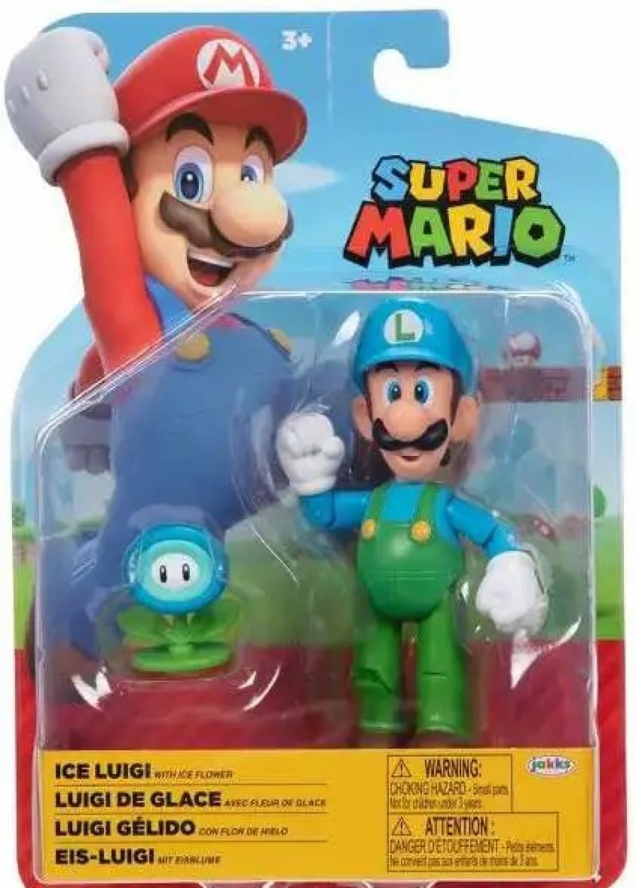 All Brands Jakks Pacific | World Of Nintendo Super Mario Wave 36 Ice Luigi Action Figure [With Ice Flower]