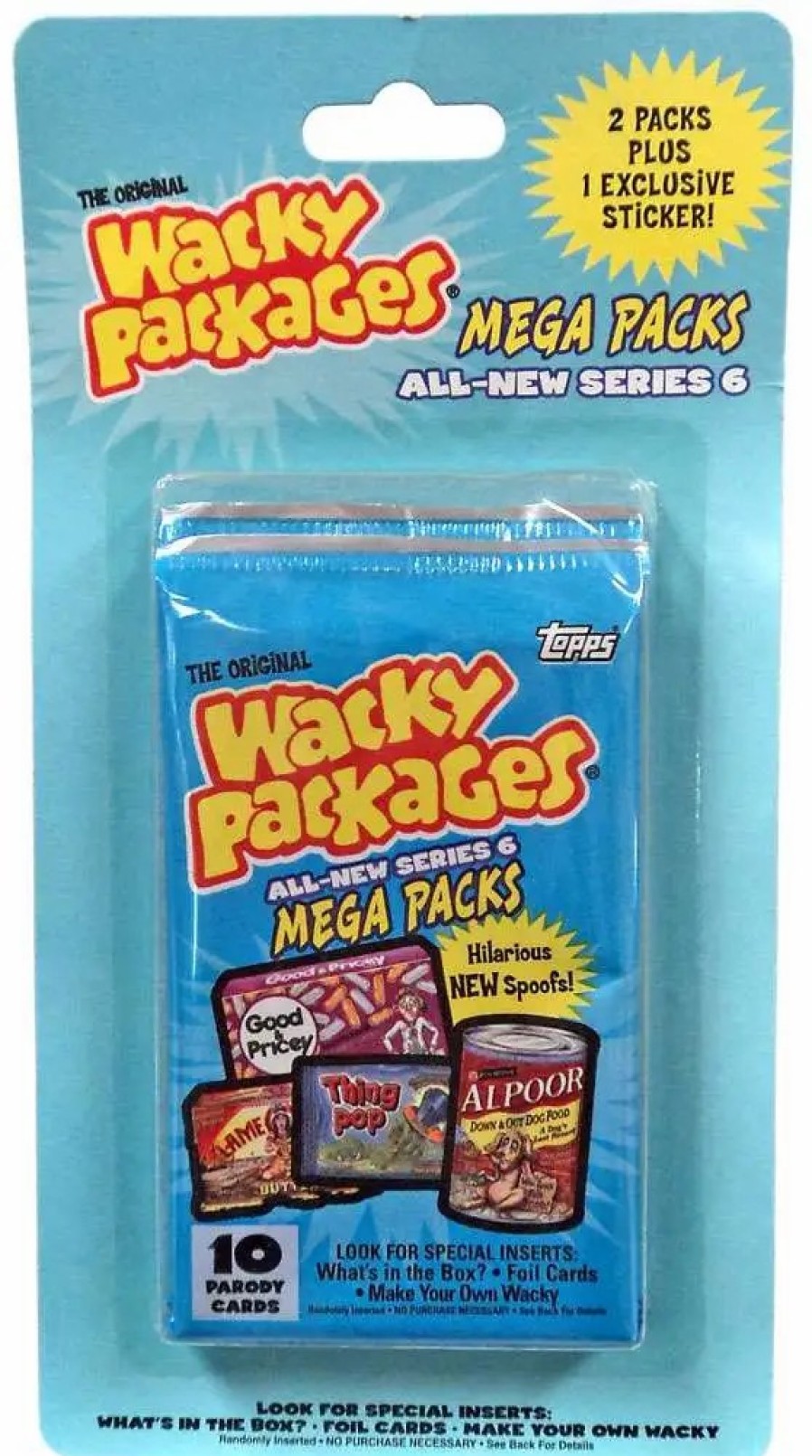 All Brands Topps | Wacky Packages Topps All-New Series 6 Trading Card Sticker Mega Blister 2-Pack