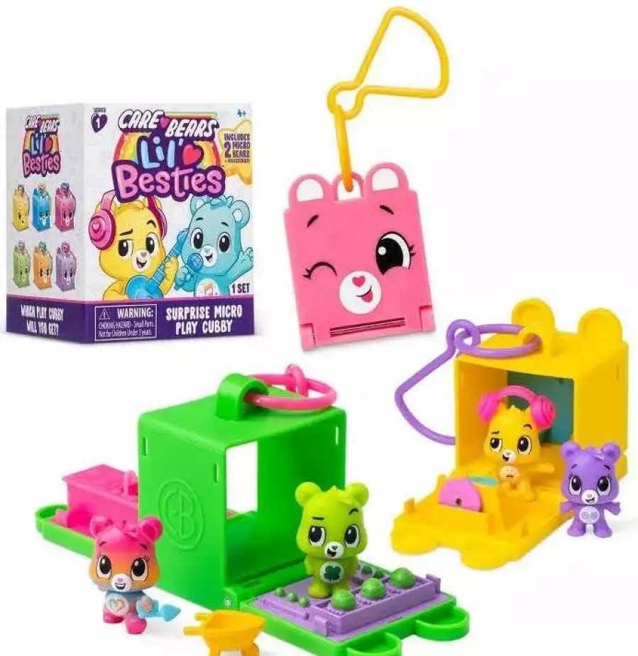 All Brands Basic Fun | Care Bears Lil' Besties Series 1 Surprise Micro Play Cubby Mystery Pack [2 Random Figures]