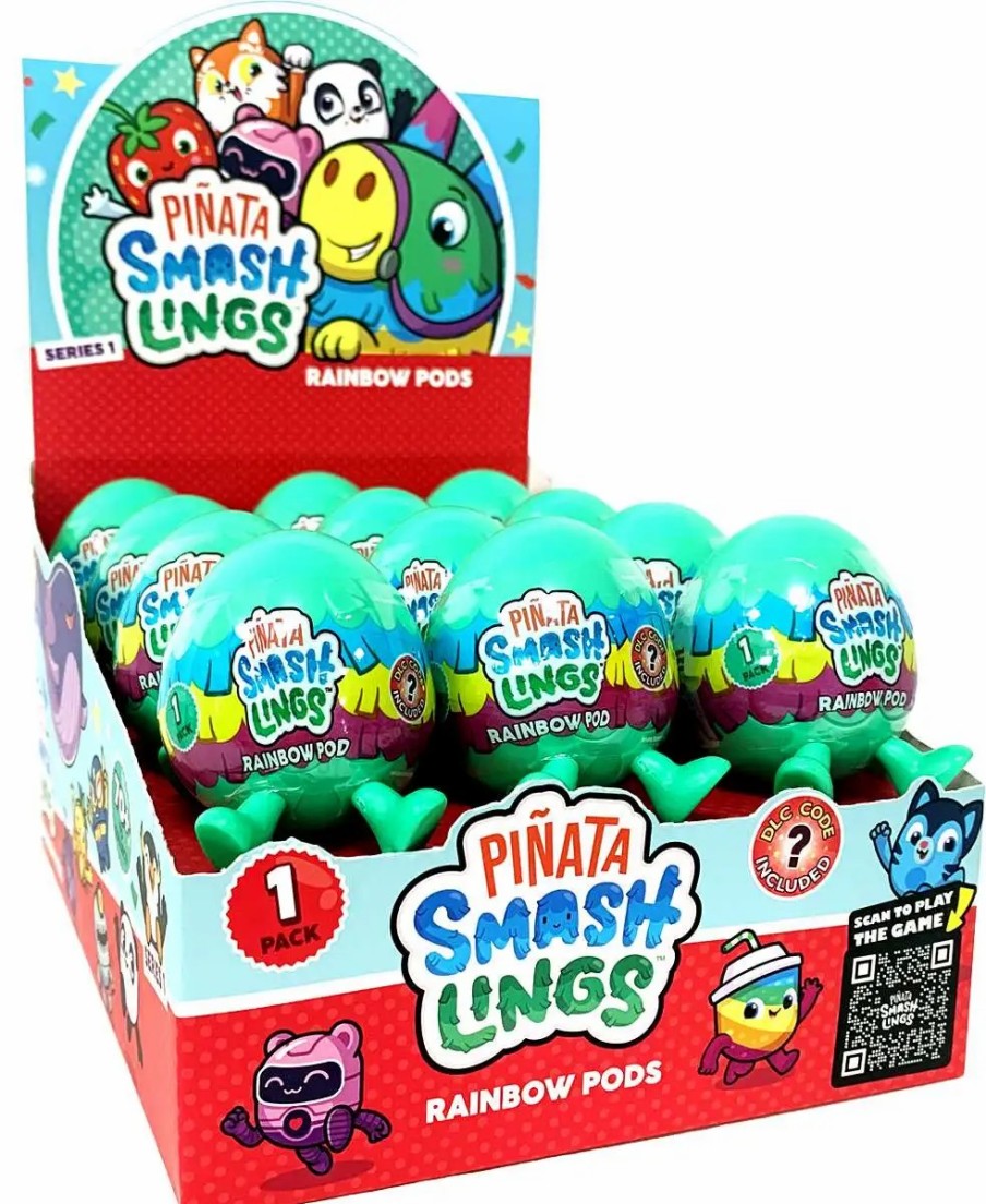 All Brands PMI | Pinata Smashlings Mini Figure Series 1 Rainbow Pod Mystery Pod Box [24 Packs]