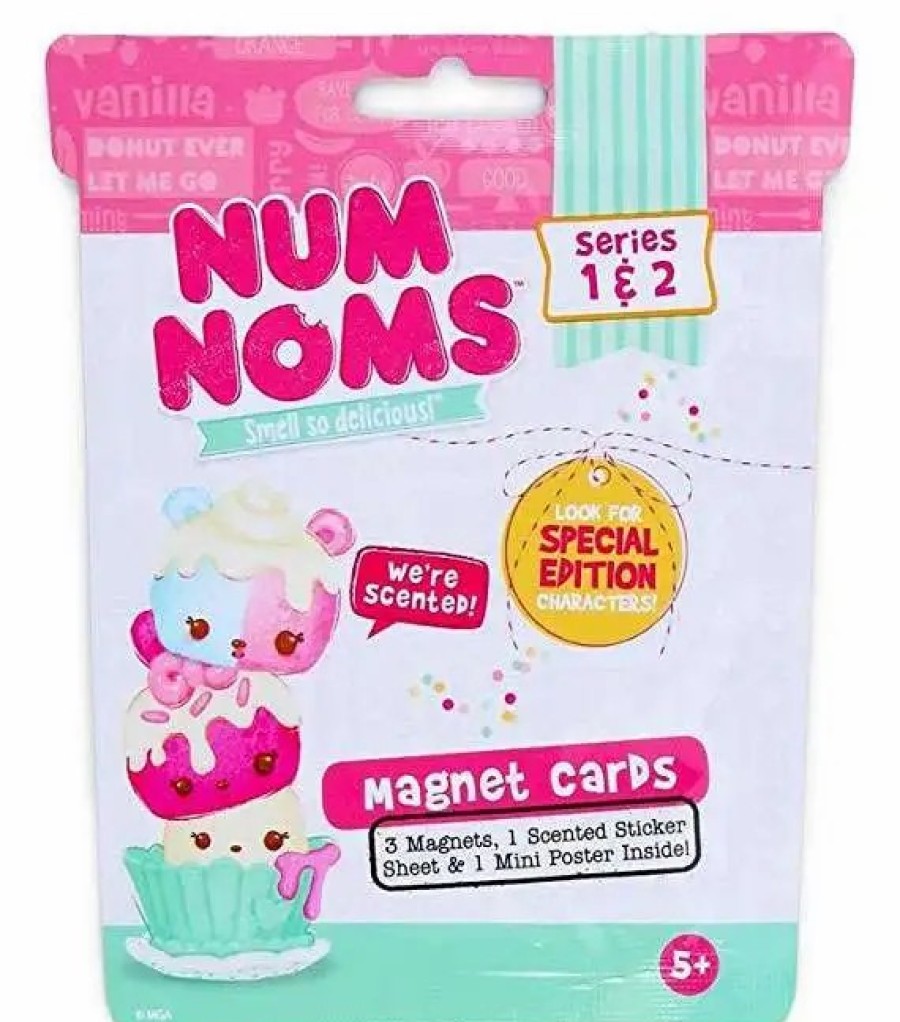 All Brands MGA Entertainment | Num Noms Series 1 & 2 Magnet Cards Mystery Pack [3 Magnets, 1 Scented Sticker Sheet & 1 Mini Poster]