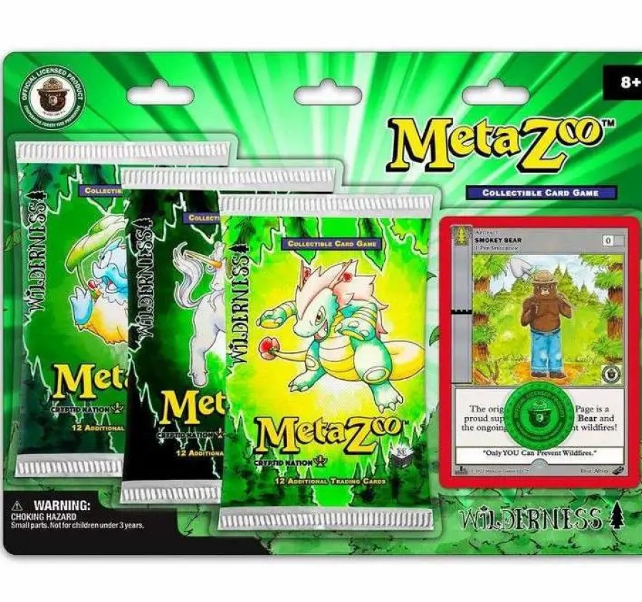 All Brands MetaZoo | Metazoo Trading Card Game Cryptid Nation Wilderness Smokey The Bear Exclusive Special Edition Bundle Set [3 Booster Packs, Promo Card & Coin]