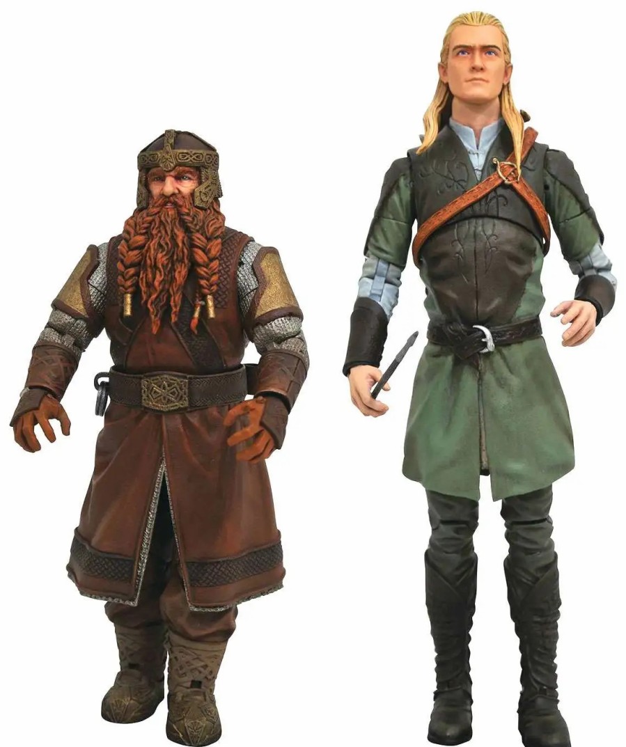 All Brands Diamond Select Toys | Lord Of The Rings Build Sauron Series 1 Legolas & Gimli Set Of Both Action Figures