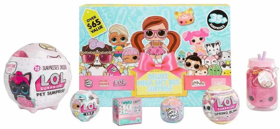 All Brands MGA Entertainment | Mga Entertainment Deluxe Mega Gift Box Surprise Mystery Box [Lol Surprise, Lalaloopsy, Moj Moj, Num Noms & Who'S That Girl]