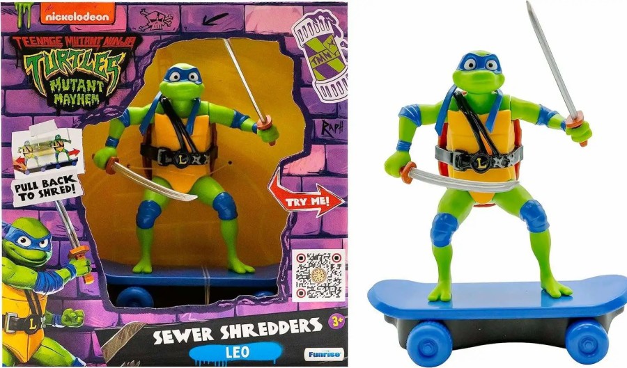 All Brands Playmates | Teenage Mutant Ninja Turtles Mutant Mayhem Sewer Shredders Leo 5-Inch Pullback Vehicle