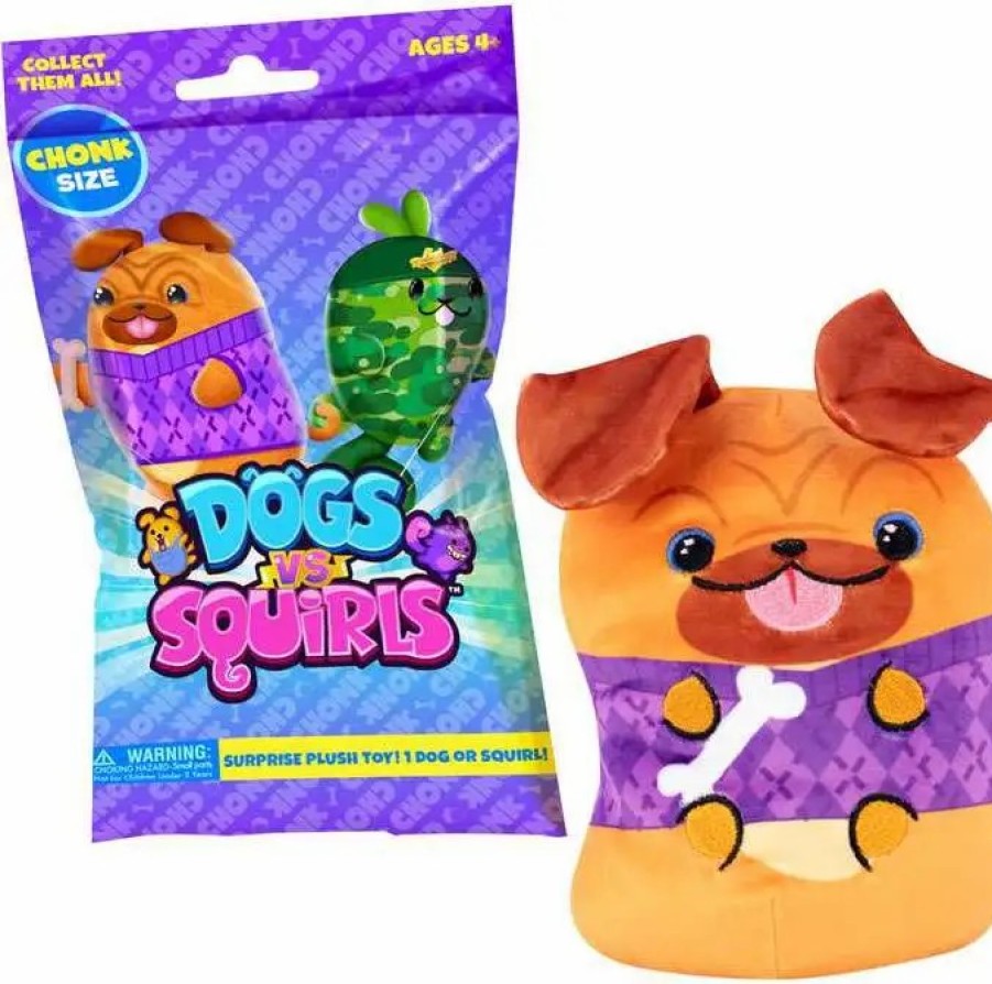 All Brands Cepia LLC | Dogs Vs. Squirls Chonks Plush 6-Inch Mystery Pack [1 Random Character!]