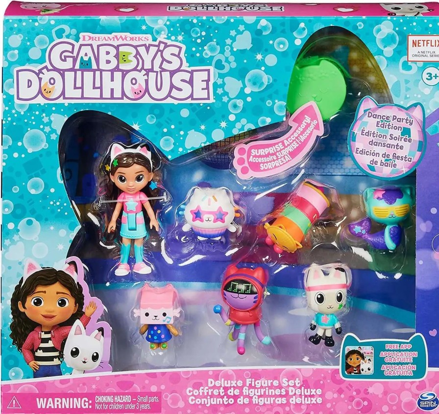 All Brands Spin Master Toys | Gabby'S Dollhouse Pandy Paws, Gabby Girl, Daniel James Catnip, Baby Box Cat, Pillow Cat, Cakey Cat & Mercat 7-Piece Deluxe Figure Set