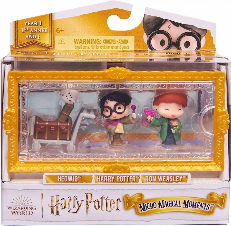 All Brands Spin Master | Micro Magical Moments Hedwig, Harry Potter & Ron Weasley 1.5-Inch Mini Figure 3-Pack