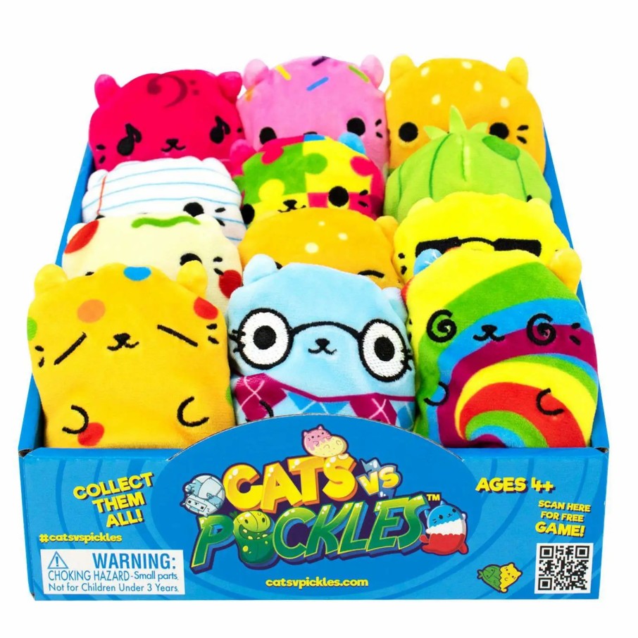 All Brands Cepia LLC | Cats Vs. Pickles 4-Inch Small Plush Figure Box [12 Random Plush]