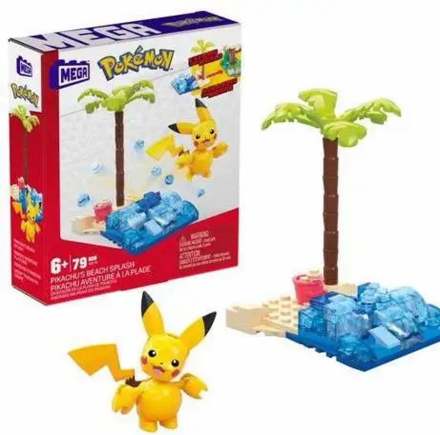 All Brands Mega Construx | Pokemon Pikachu'S Beach Splash Set