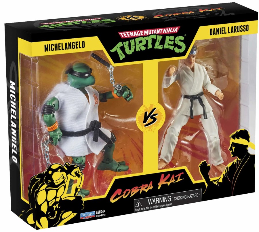 All Brands Playmates | Teenage Mutant Ninja Turtles Vs Cobra Kai Michelangelo Vs. Danny Larusso Action Figure 2-Pack