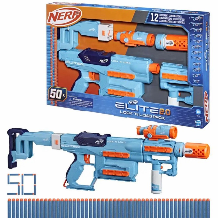 All Brands Hasbro Toys | Nerf Elite 2.0 Lock 'N Load Pack Blaster