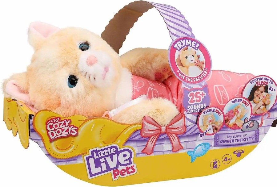 All Brands Moose Toys | Little Live Pets Cozy Dozy Ginger The Kitty Electronic Pet